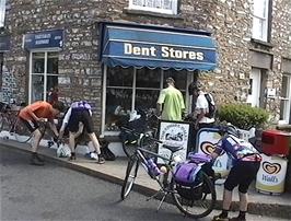Stowing away provisions after a visit to Dent Stores in Dent